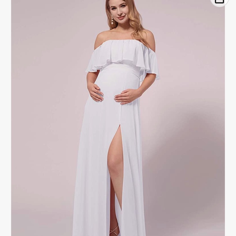 White maternity dress